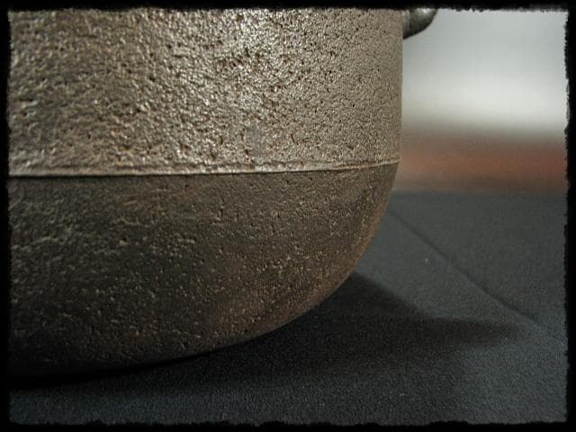 希少！本砂鉄 長谷川 雅山 阿弥陀堂釜 茶道具 e230