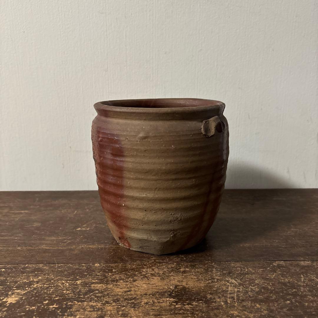 古備前　火襷水指　江戸時代　壺　水差し茶道具　古道具　アンティーク　古民芸　李朝