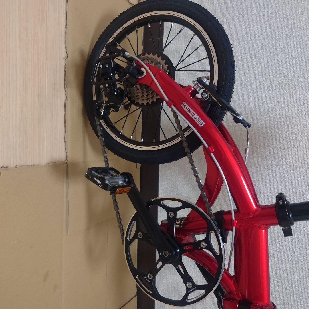 【マサさん用】ルノー（赤）7段変速 折りたたみ自転車（鍵・ライト・オイル等付）