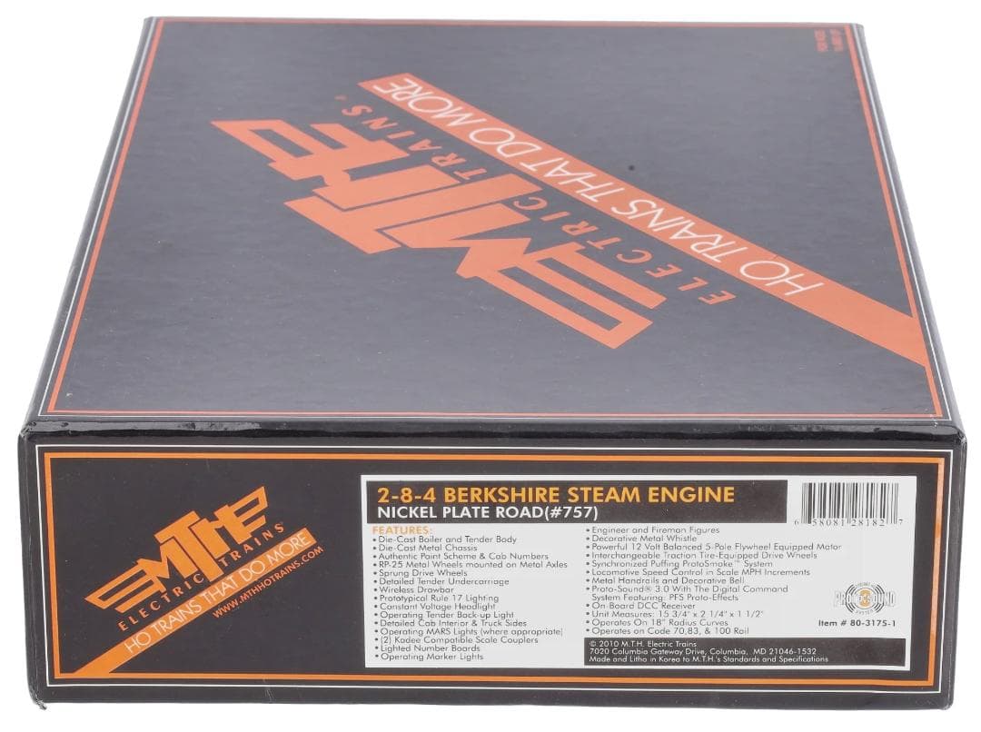 HOゲージ 蒸気機関車 MTH 2-8-4 Berkshire (DCC)