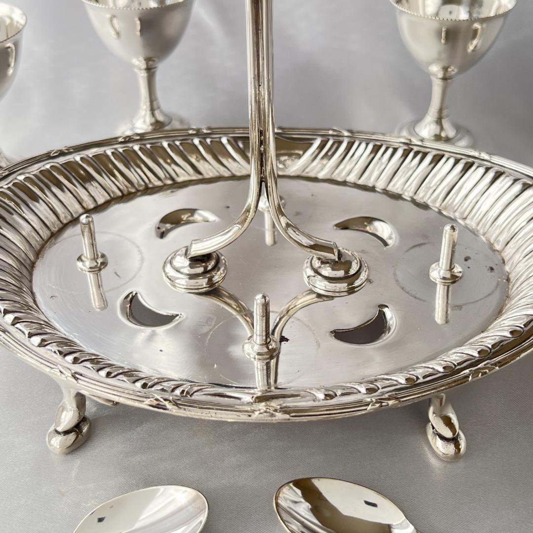 【John Sanderson 】エッグセット 4名用 エッグカップ