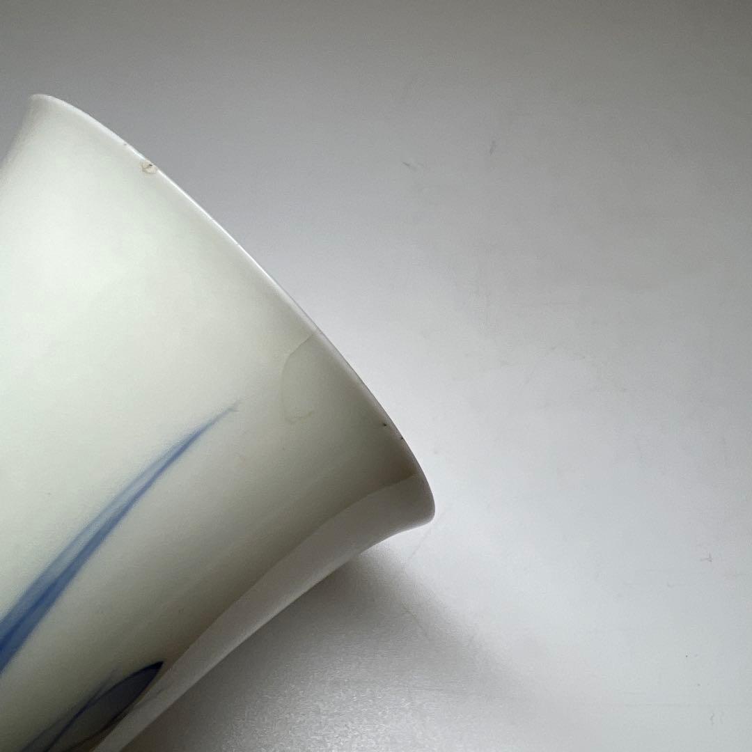 江戸中期　古鍋島染付碗　木箱付　高さ8.7㎝　東Y7-1104☆2Fタルニ