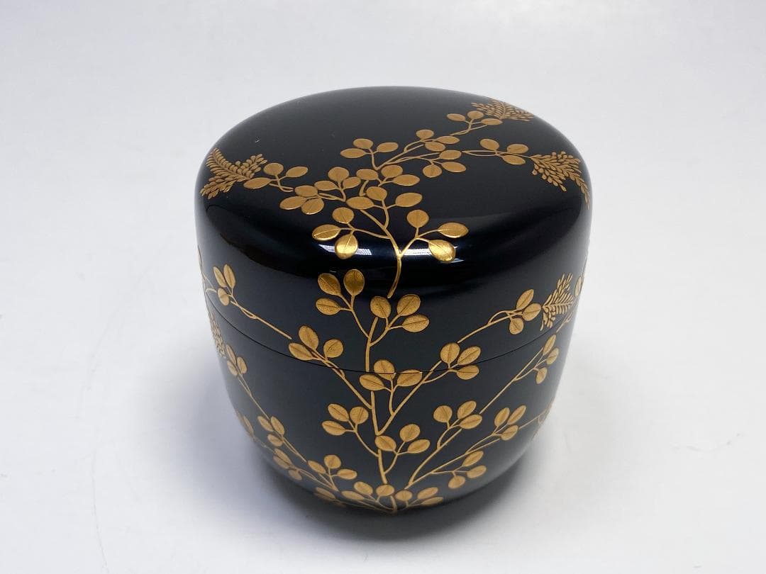 秋草に月 関口輔聖 蒔絵 大棗 尋牛斎 久田宗也 書付 茶道具 共箱