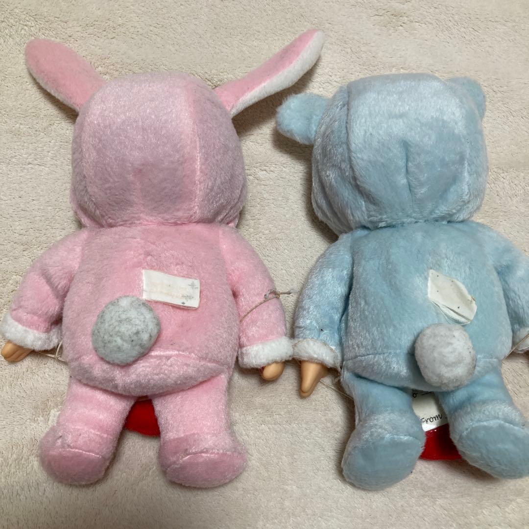 メッセージモンチッチペア　くま(For You) うさぎ(Thank You)