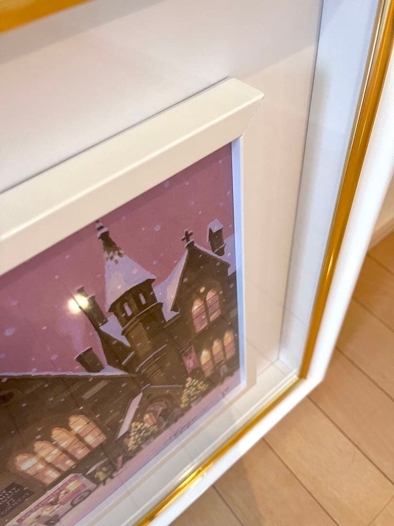 真作保証 笹倉鉄平 クリスマスタウン シルクスクリーン