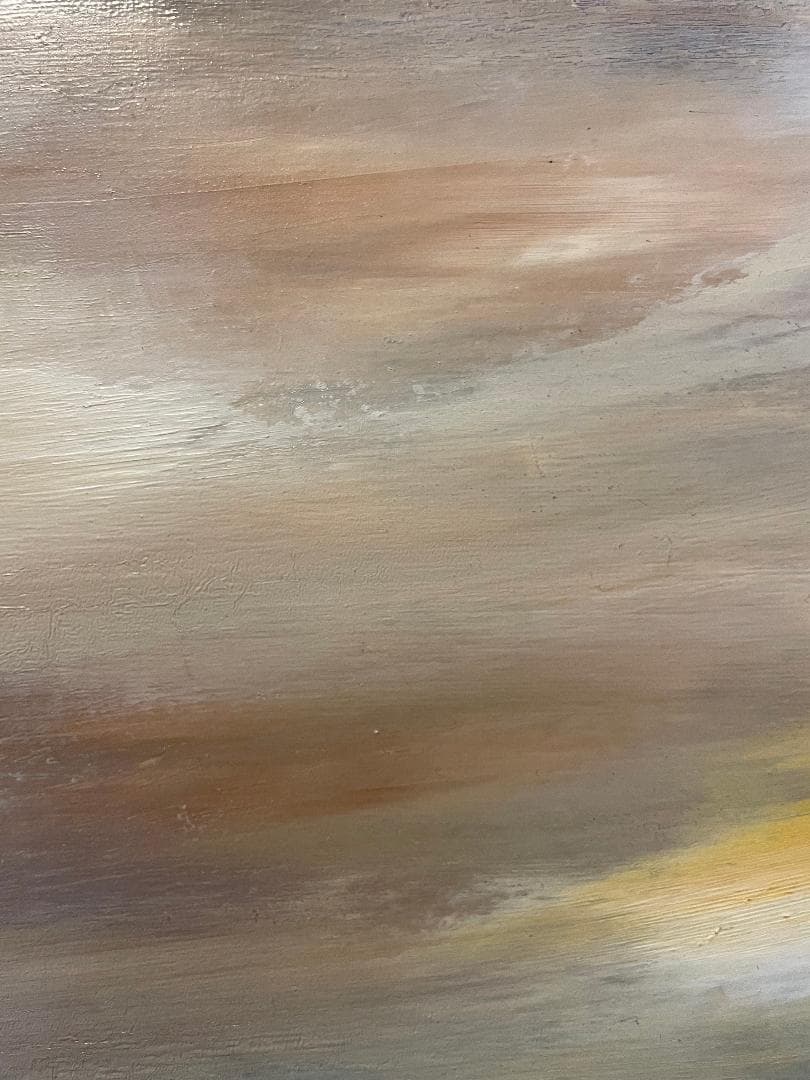 「真作」楠孝文「バイカル湖」風景画　油彩画　額装　サイン有り　F8号