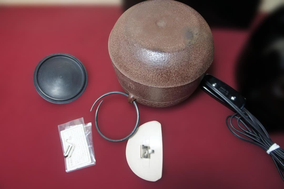 ☆ 創巧野々田 真塗風 炉(紅鉢型)400w電熱器 在銘 棗釜他フルセット送料込