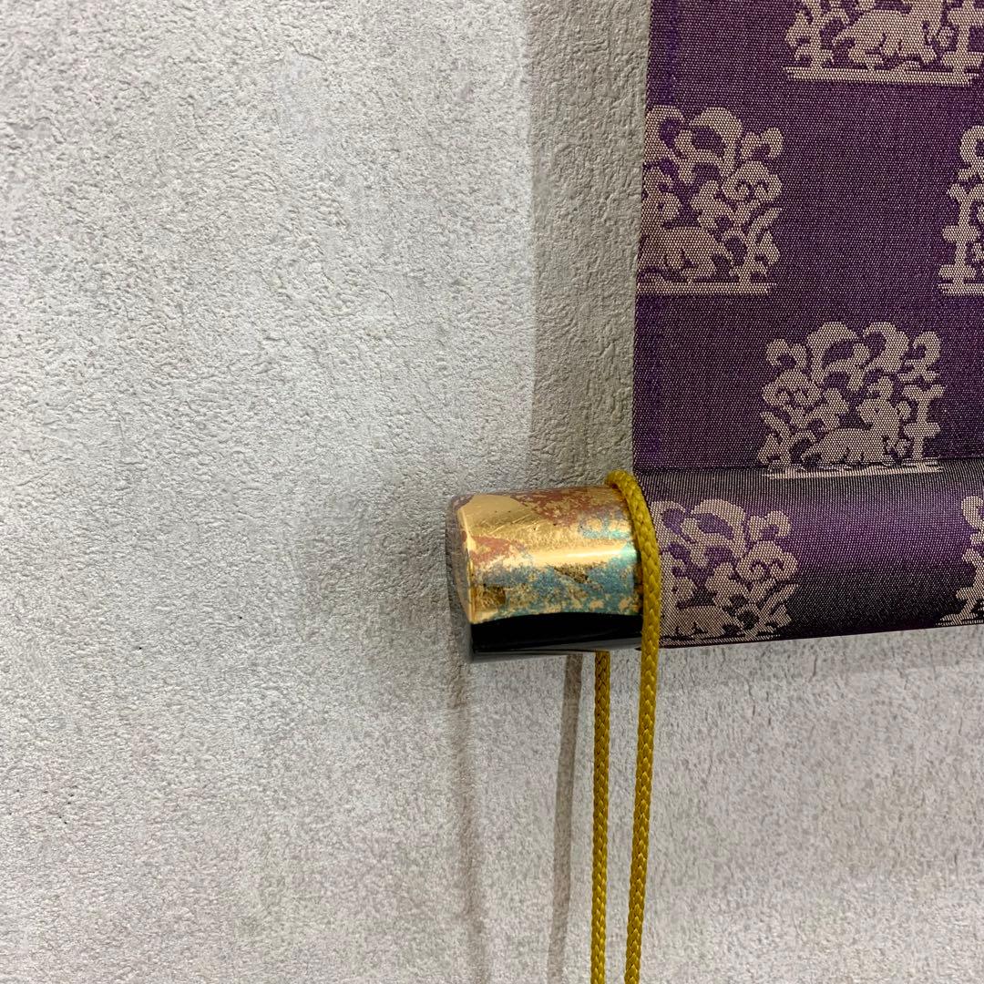 掛軸 田中鈴夫 友禅織 琵琶姫 共箱 染め物 伝統工芸