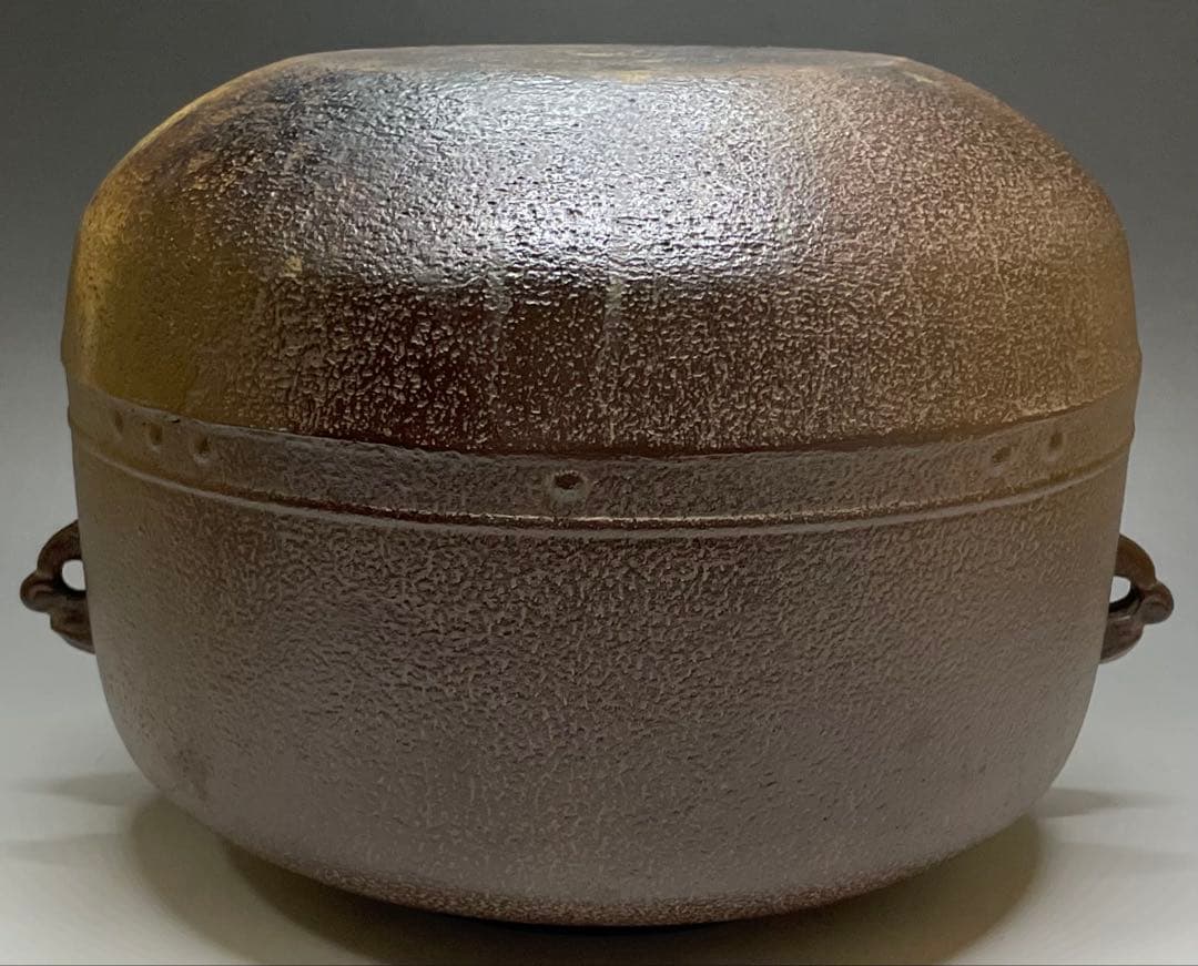 人間国宝　佐藤浄清　万代屋釜　共箱　作歴書　X667