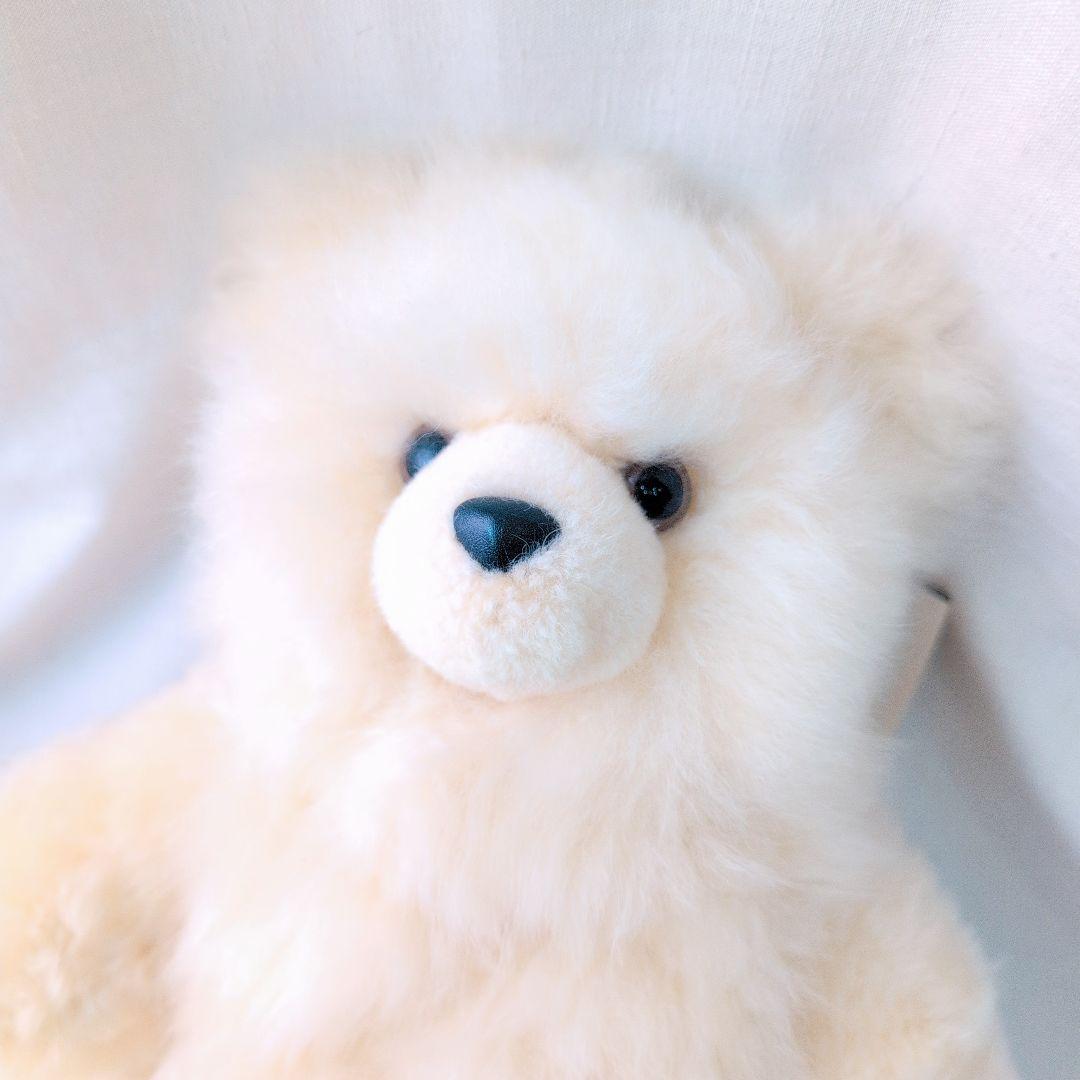 新品タグ付き　テディーベア　ぬいぐるみ　ベビーアルパカ1００％ ペルー製　くま