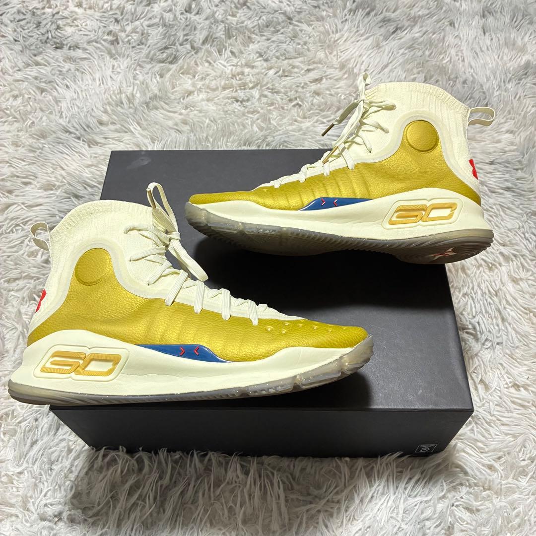 【美品】UNDER ARMOUR Curry 4 Retro Lemon