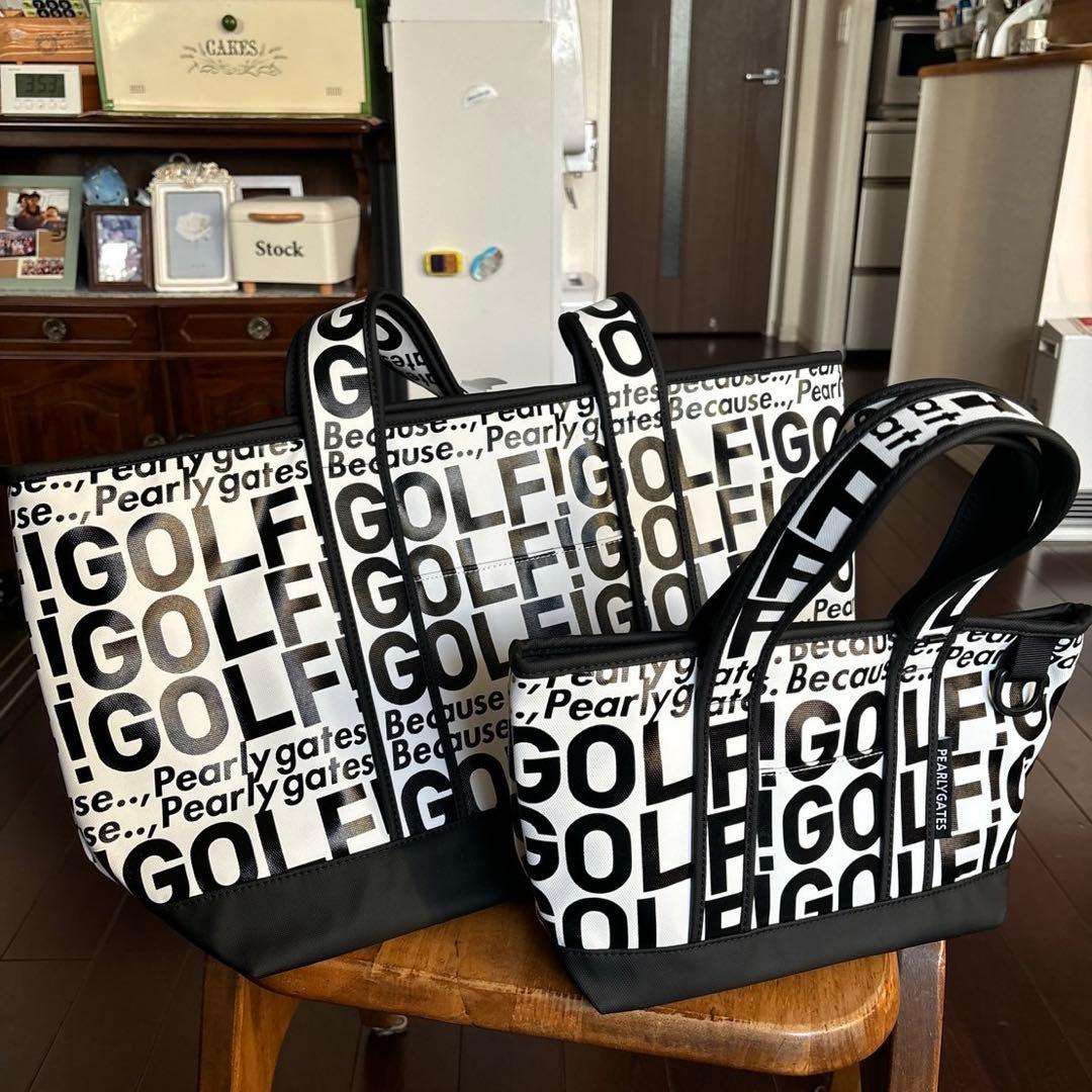 パーリーゲイツ　PGGゴルフロゴロッカーBAGブラック×ホワイト