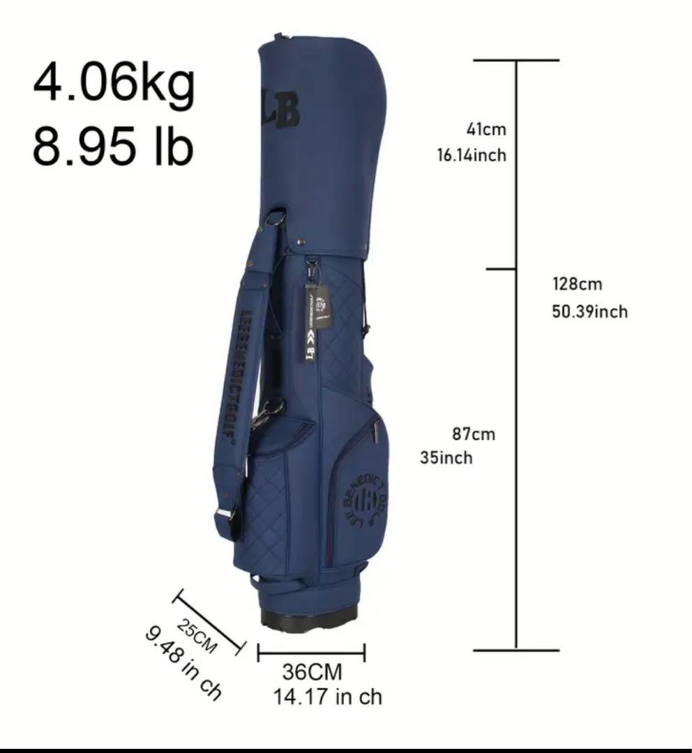 リー ベネディクト ゴルフ　キャディバッグ　新品　ゴルフバッグ　ネイビー　ブルー