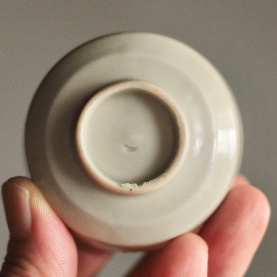 古伊万里 白磁 胴紐 半筒盃 ちょこ ぐい呑み 酒器 古美術 古道具