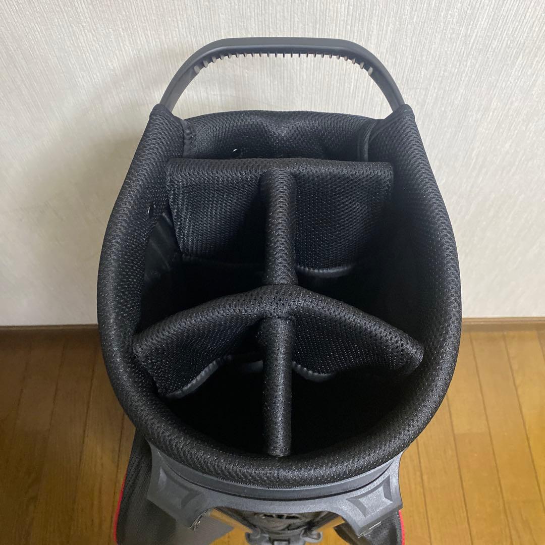 CHEV キャディバッグ 黒/白/赤