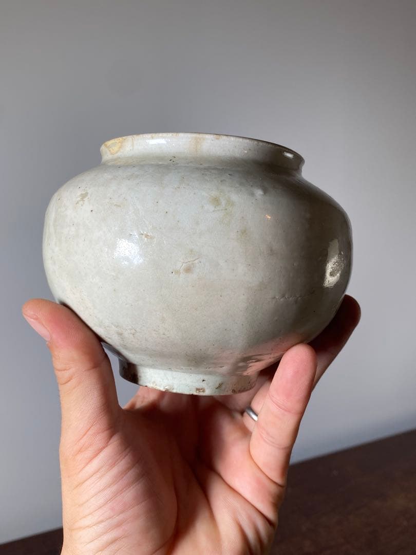 李朝　壺　小壺　白磁　花瓶　花生け