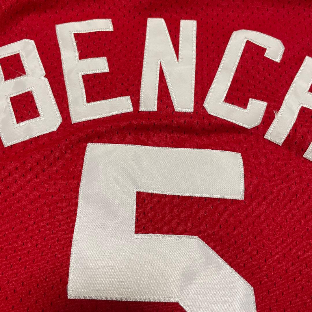 極美品 Mitchell & Ness REDS 5 BENCH Jersey
