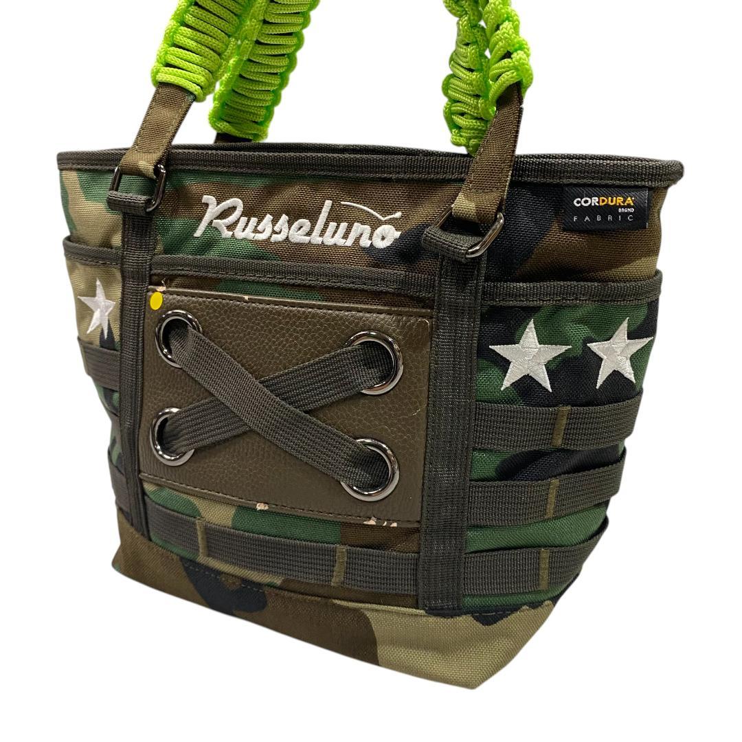 RUSSELUNO ラッセルノ トートバッグ カモフラ柄 ブラウン ゴルフ