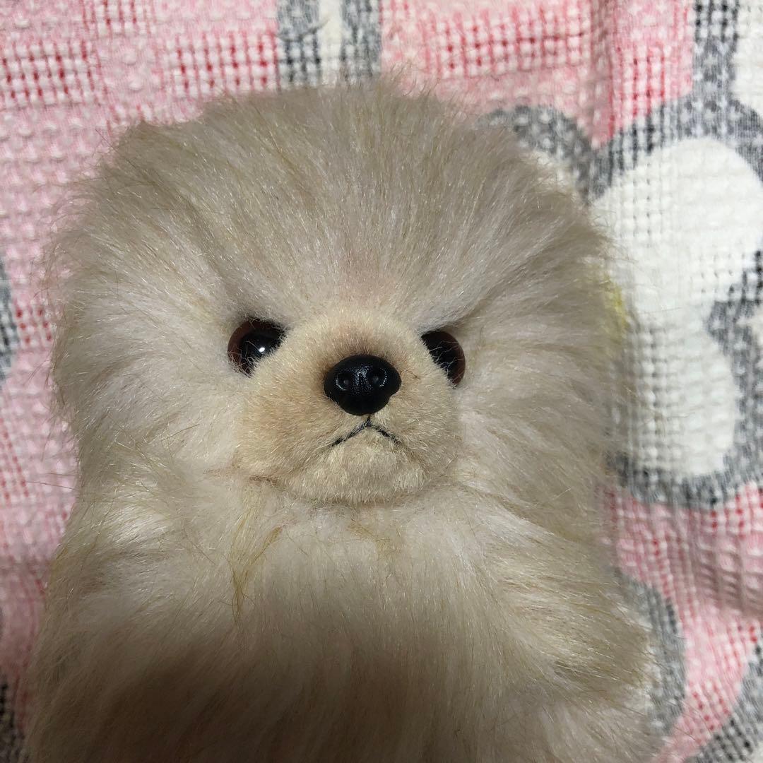 レトロ　ぬいぐるみの三英　ポメラニアン　犬　ぬいぐるみ　中古品