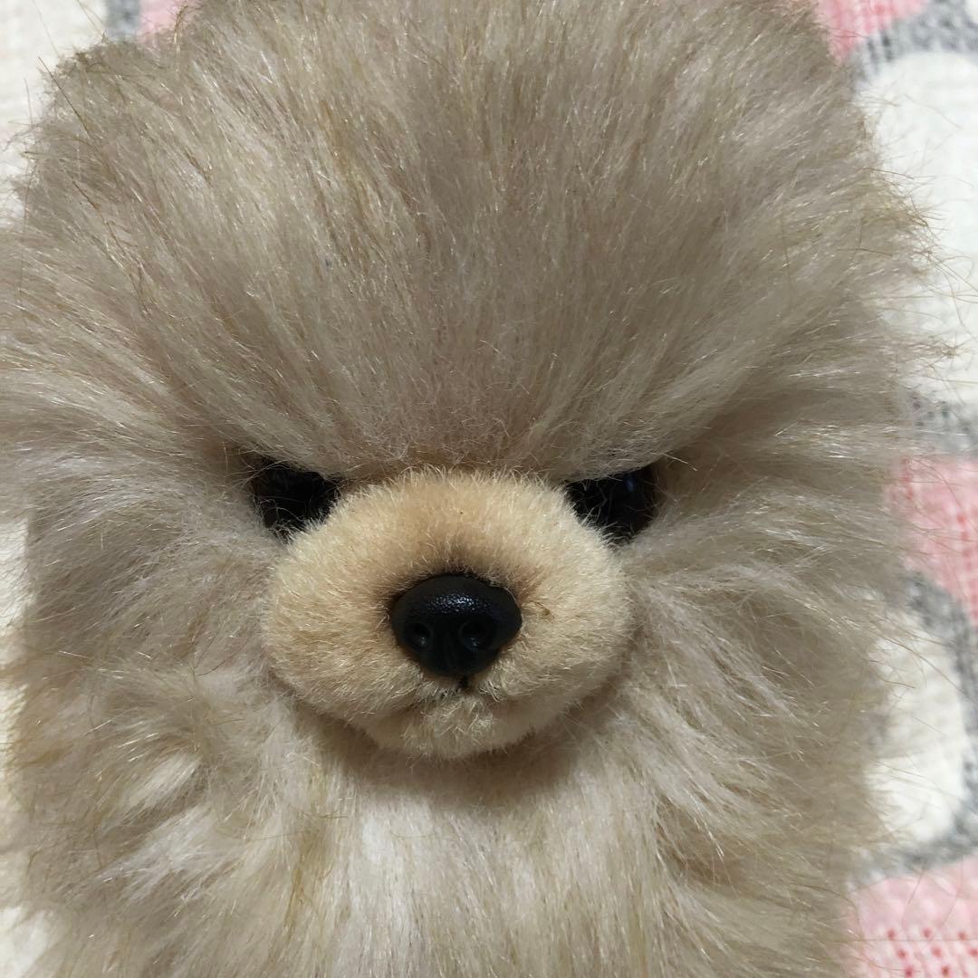 レトロ　ぬいぐるみの三英　ポメラニアン　犬　ぬいぐるみ　中古品