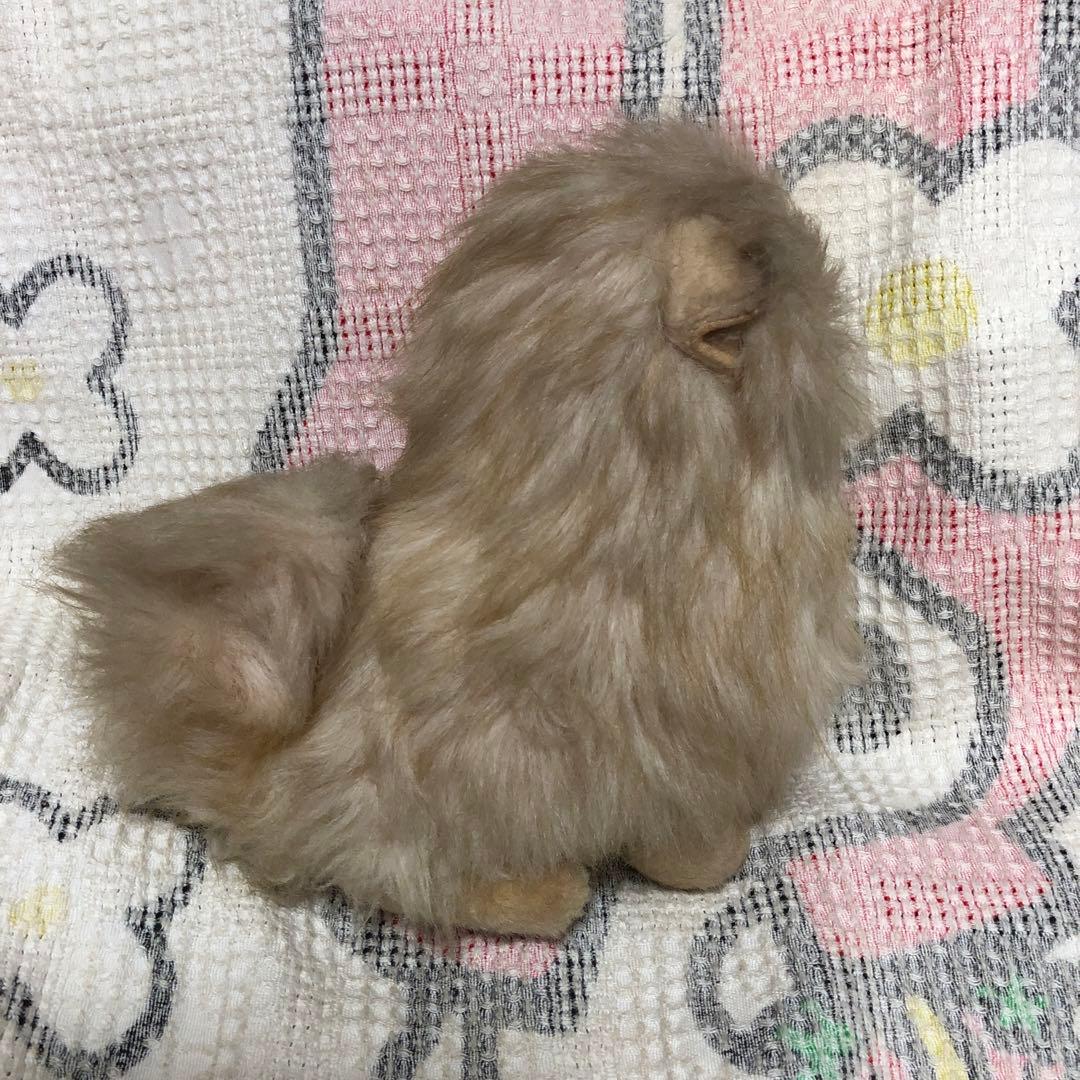 レトロ　ぬいぐるみの三英　ポメラニアン　犬　ぬいぐるみ　中古品