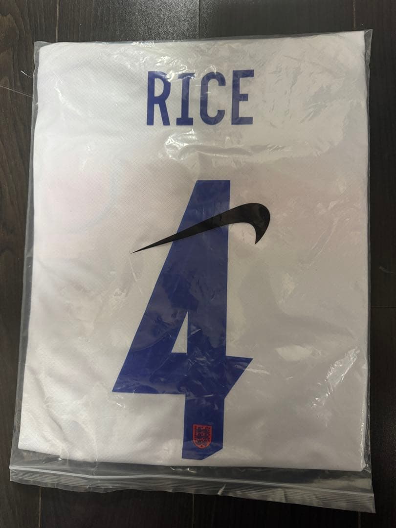 希少イングランド代表 Nike サッカーユニフォーム Rice 4 Lサイズ