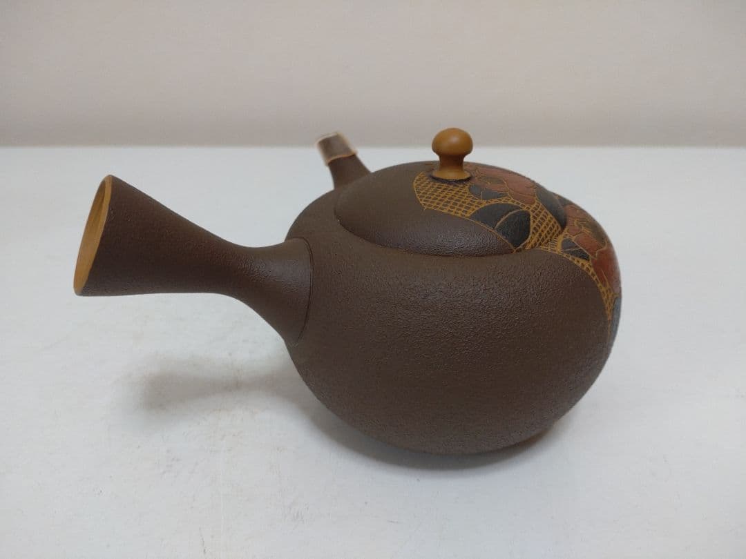 常滑焼 甚秋造 茶器揃 急須 煎茶碗五客 共箱