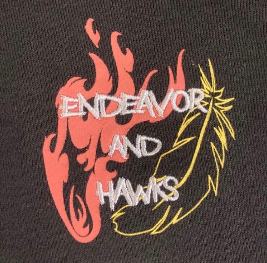 【新品未使用】ヒロアカ パーカー エンデヴァー＆ホークス ブラック 完売品 希少