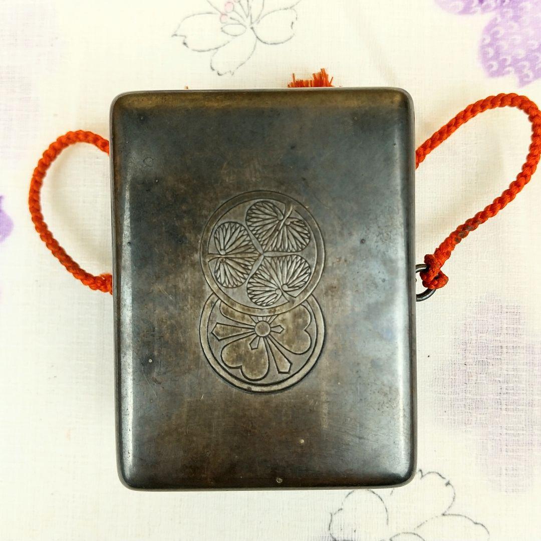 【お値下げしました！】香合　純銀　徳川家酒井家家紋　お香入　共箱