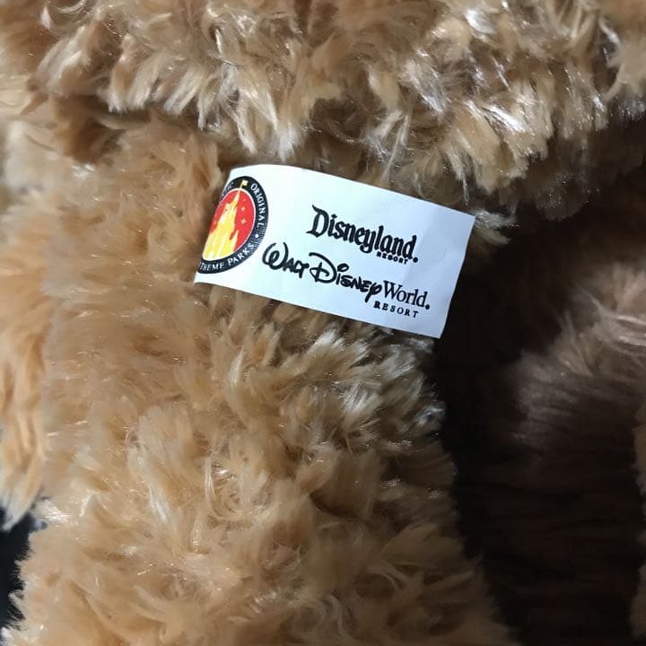 WDW ランドタグ クリーム ダッフィー ビーズ ぬいぐるみ