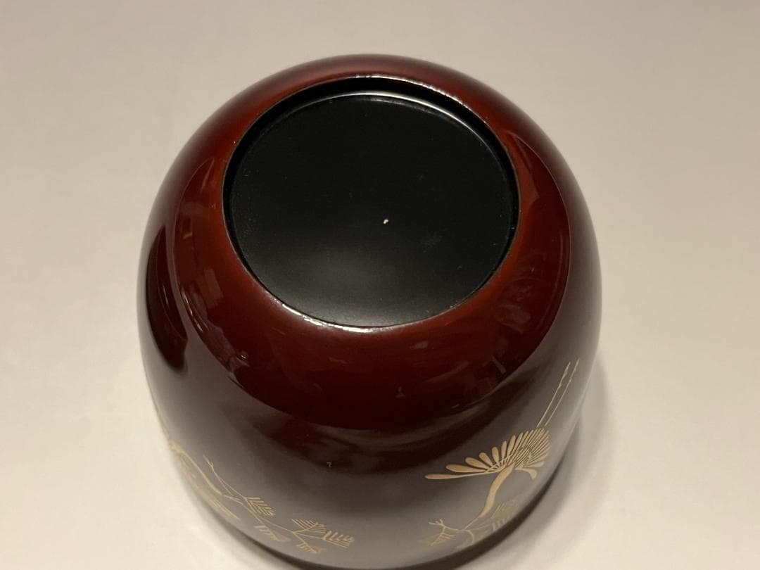 @cold water様　尋牛斎　松喰鶴蒔絵　大棗　司峰作　茶道具　表千家