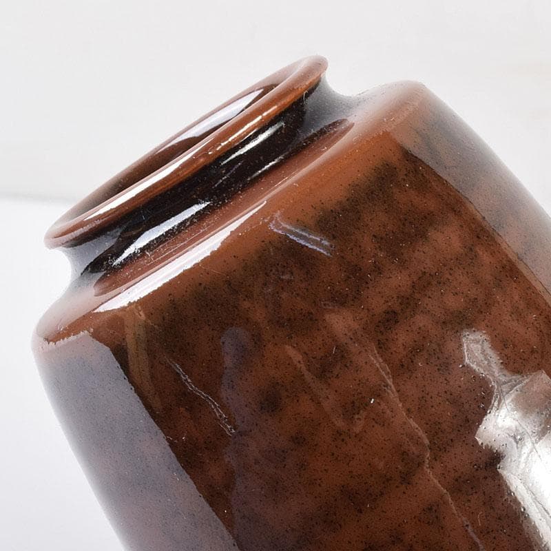 茶道具　加藤唐三郎造　古瀬戸　肩衝茶入　仕覆付　共箱　V　6978