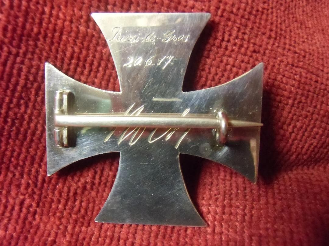 Ｗ帝政ドイツ軍/プロイセン王国＊１９１４年制定＊鉄十字勲章１級授章者名入（実物）