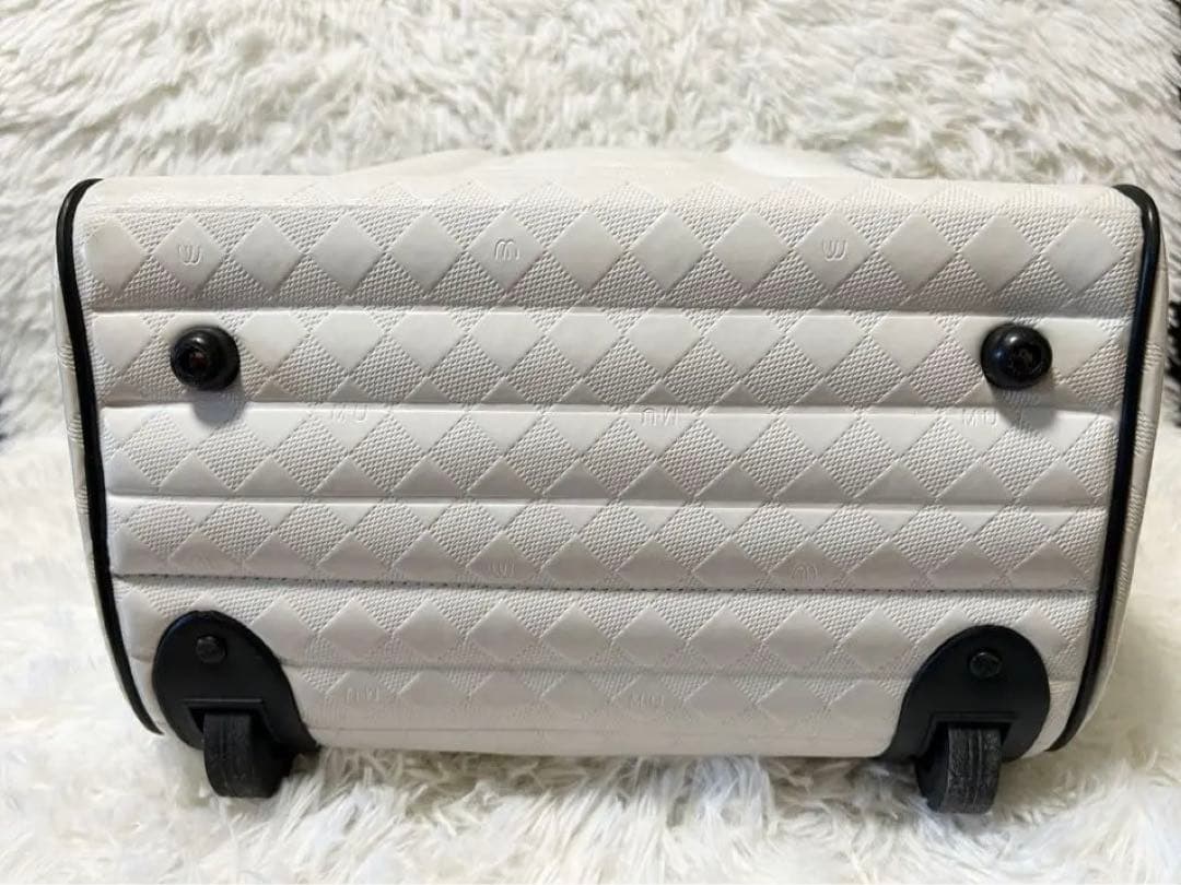 【美品】MU SPORTS キャリーケース シンプル ホワイト ミエコ ウエサコ