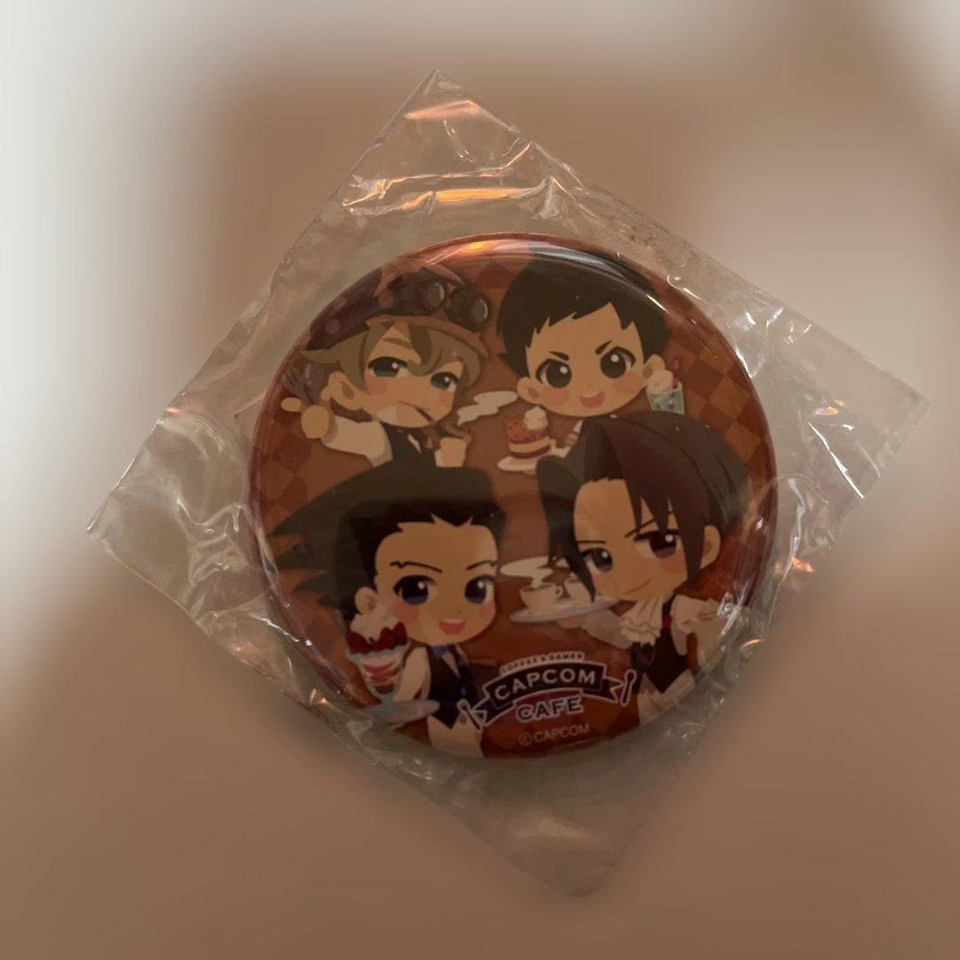 逆転裁判 カプコンカフェ限定！！ 成歩堂 御剣 龍ノ介 ホームズ 缶バッジ