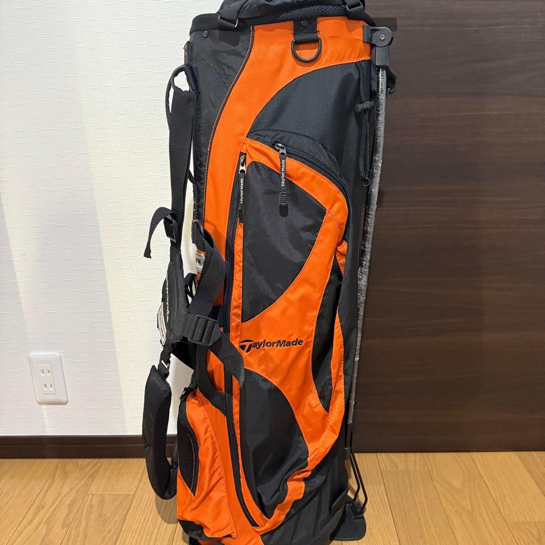 TaylorMade キャディバッグ スタンド付き オレンジ/ブラック