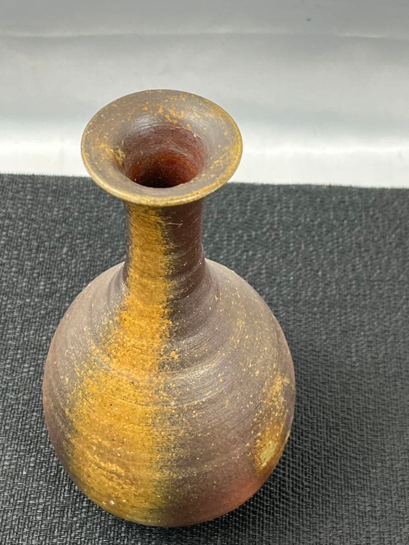 備前焼 榊原 清人作　花入 花瓶 一輪挿し 共箱 1181