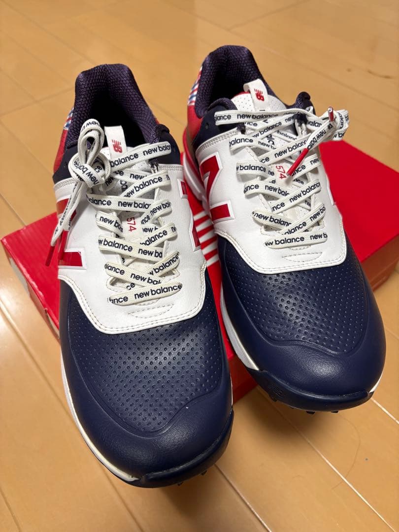 New Balance ゴルフシューズ ネイビー/ホワイト/レッド