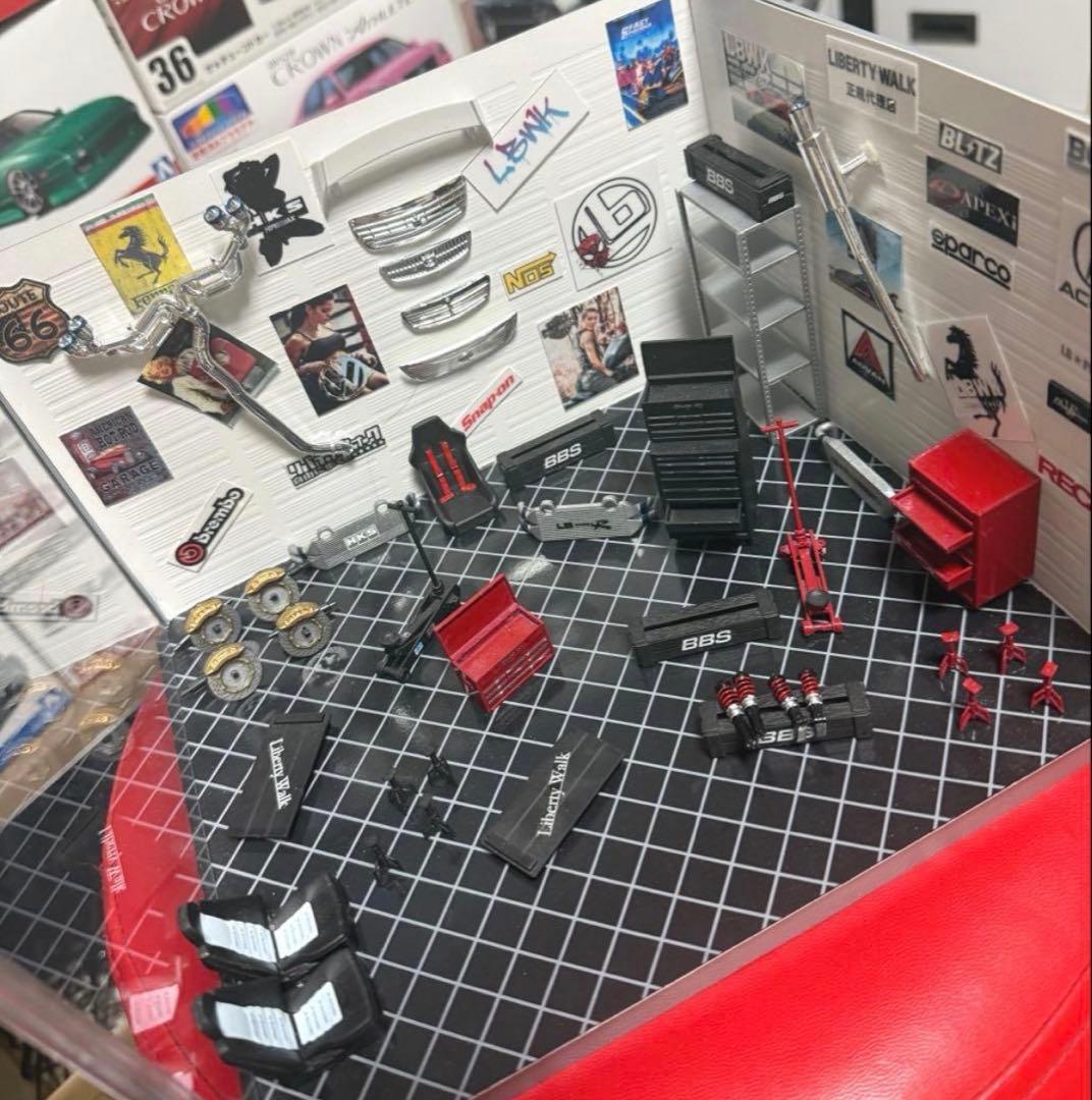 アオシマ フジミ 1/24 ガレージ ジオラマ