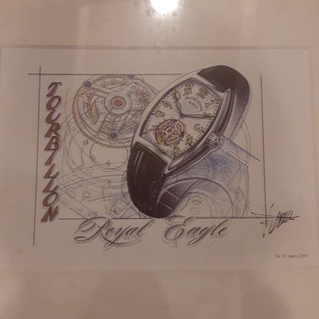 値下げ！非売品！フランク・ミュラー時計 デッサン絵画