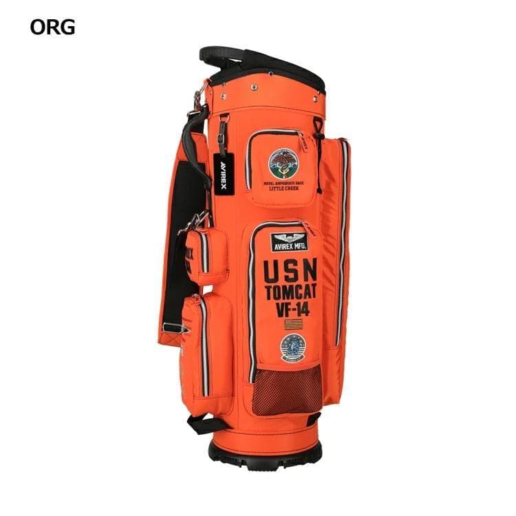 新品 AVIREX アヴィレックスゴルフ キャディバッグ オレンジ