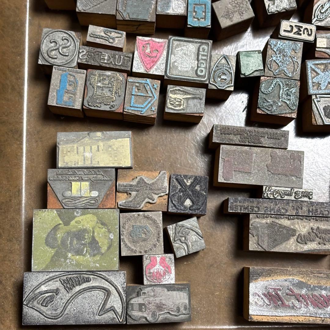 SALE！USAアンティーク メタル スタンプ 活版印刷 当時物88点セット！①