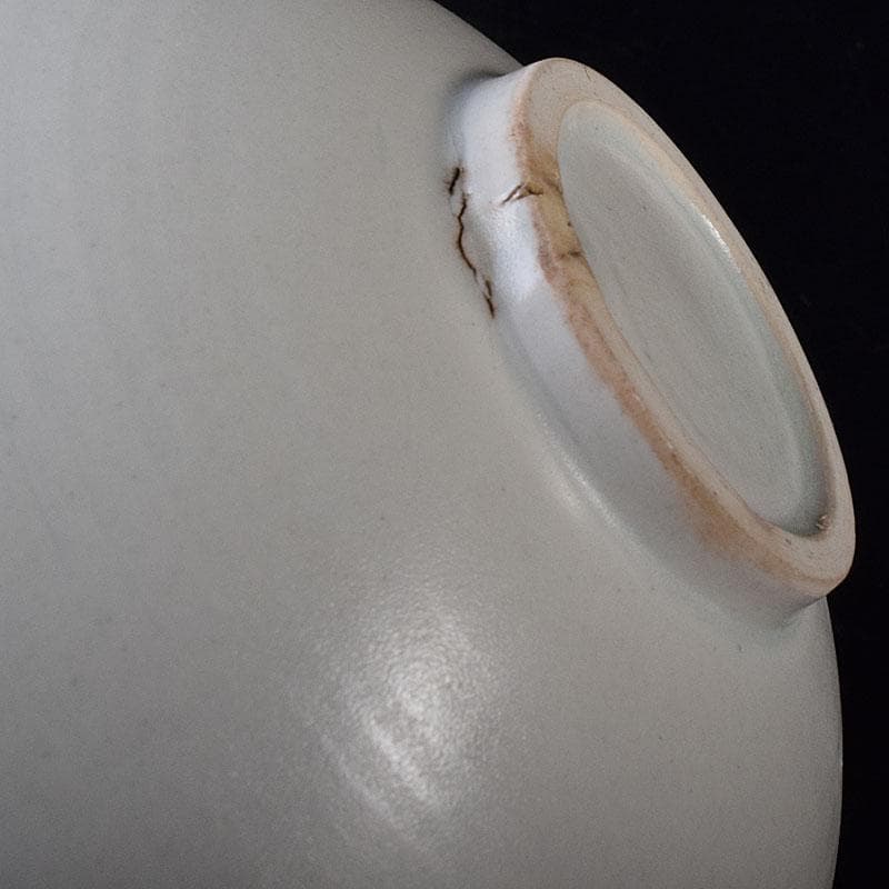 中国　定窯　白磁　刻花文碗　時代箱　V　R8462