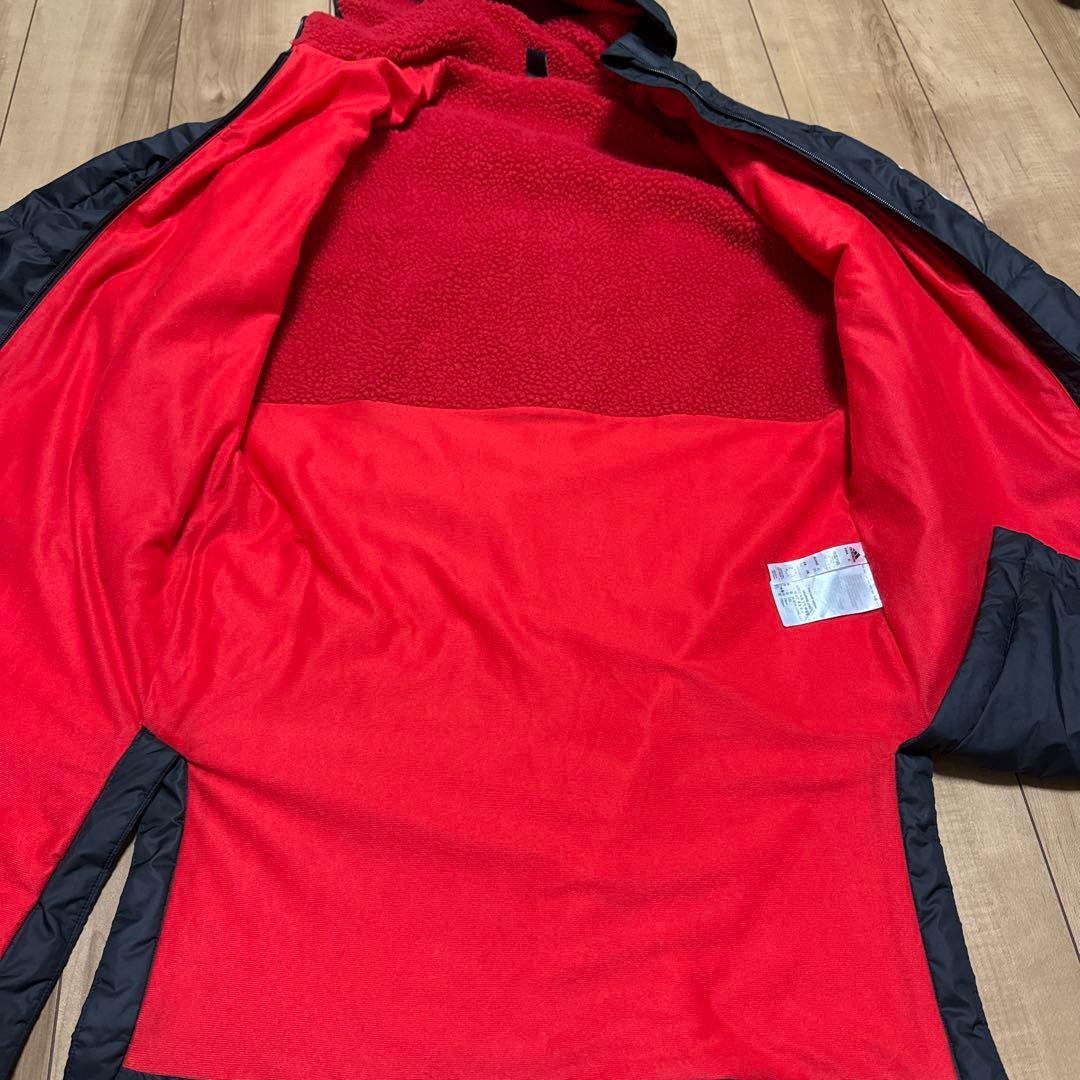 【美品】アディダス ベンチコート ジュニア ブラック/レッド 150cm