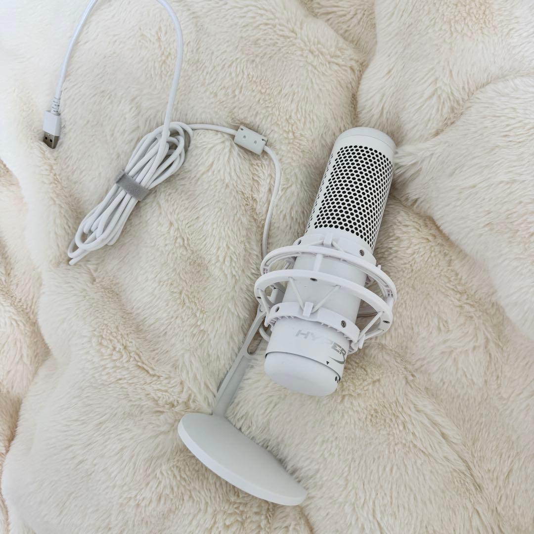 HyperX QuadCast S ホワイト マイクスタンド付き