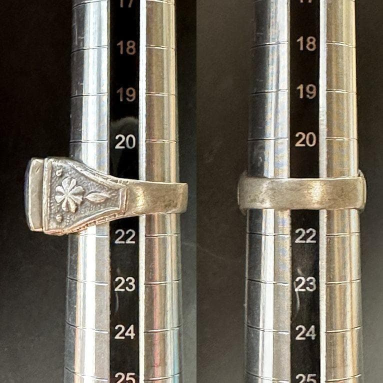 ビザンツ シルバーリング ラピスラズリ 指輪 パワーストーン 銀 1551