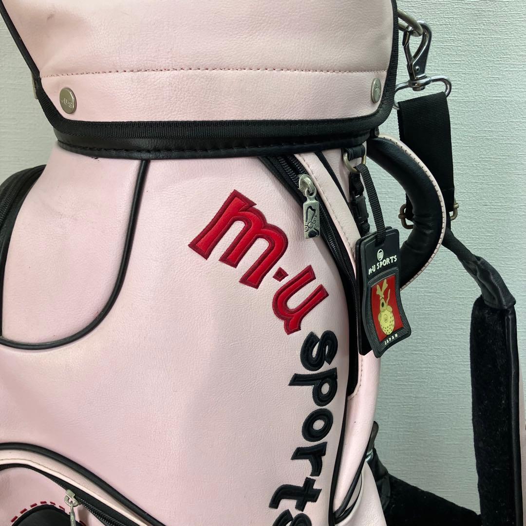 M・U SPORTS ミエコウエサコ　キャディバッグ　ゴルフバッグ　ピンク