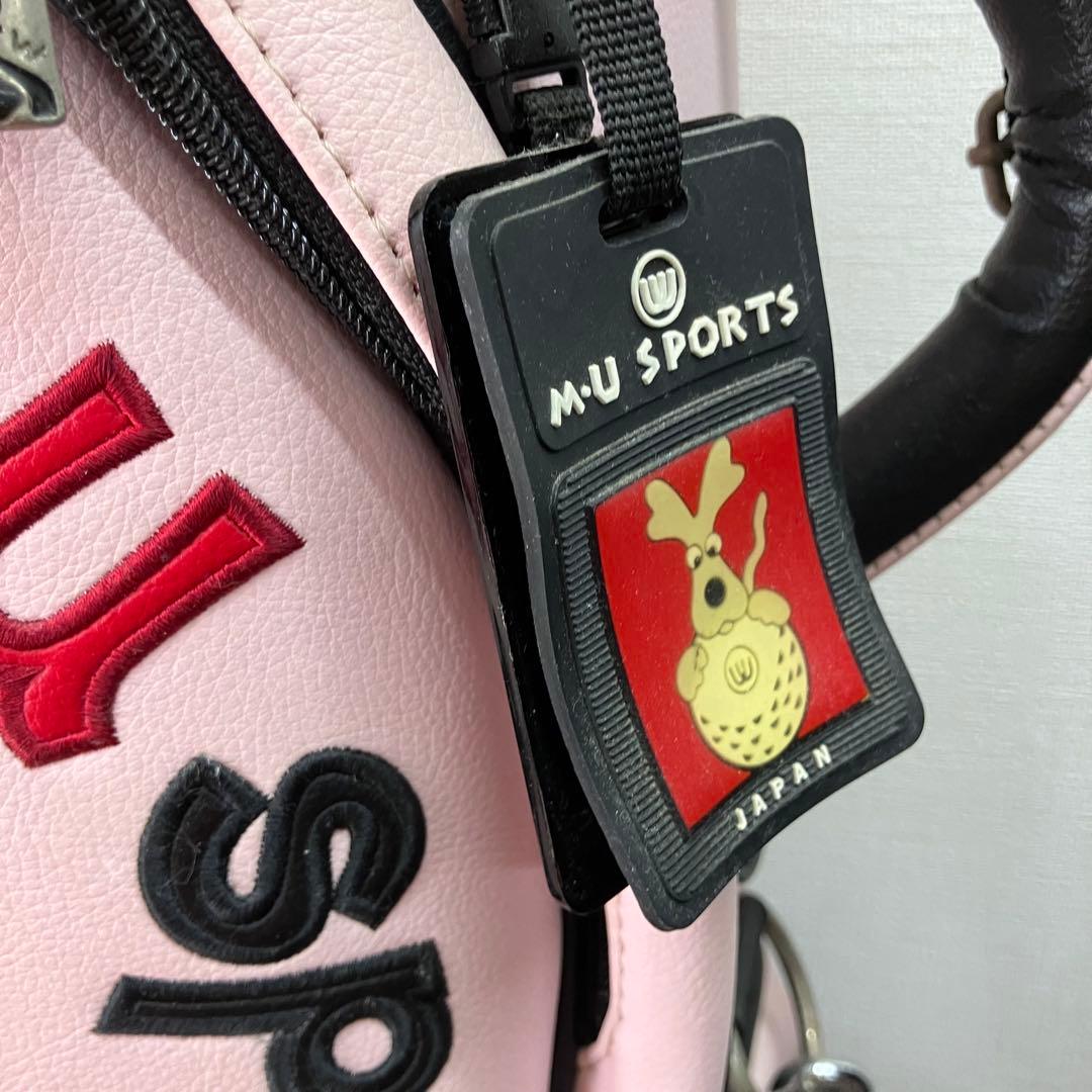 M・U SPORTS ミエコウエサコ　キャディバッグ　ゴルフバッグ　ピンク