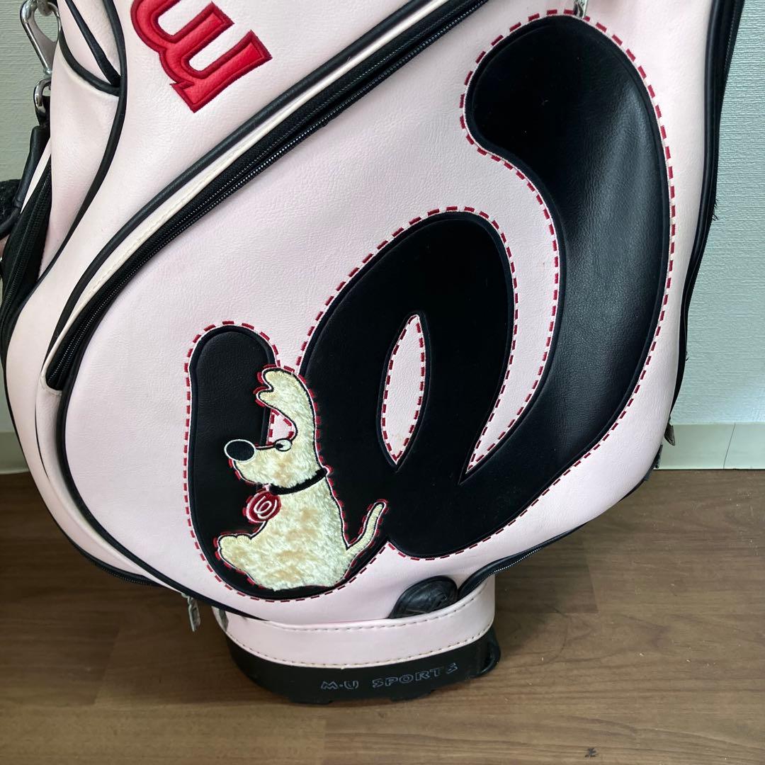 M・U SPORTS ミエコウエサコ　キャディバッグ　ゴルフバッグ　ピンク