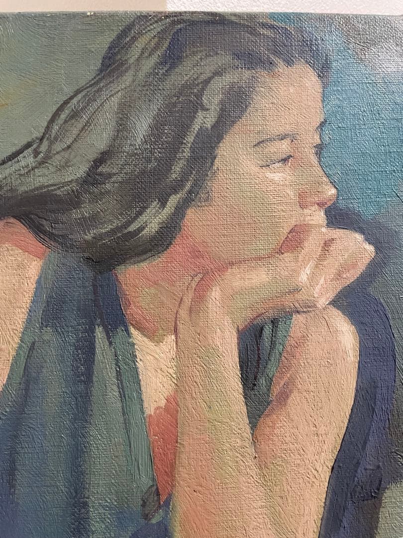 上田耕造 油彩 1998年作 F3 原画 真作保証 1点もの